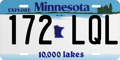 MN license plate 172LQL
