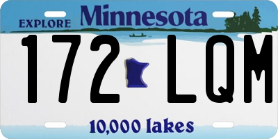 MN license plate 172LQM