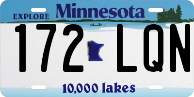 MN license plate 172LQN