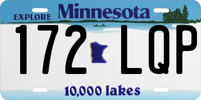 MN license plate 172LQP