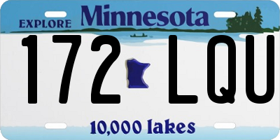 MN license plate 172LQU