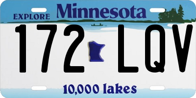 MN license plate 172LQV