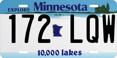 MN license plate 172LQW
