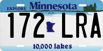 MN license plate 172LRA