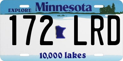MN license plate 172LRD
