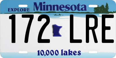 MN license plate 172LRE