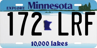 MN license plate 172LRF