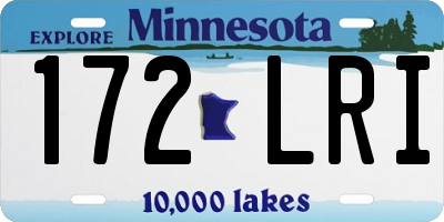 MN license plate 172LRI