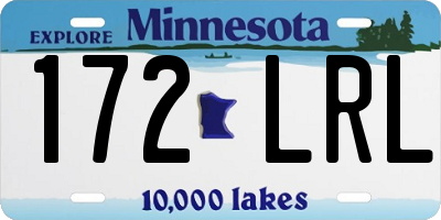 MN license plate 172LRL
