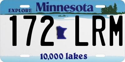 MN license plate 172LRM
