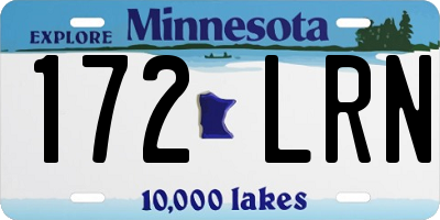 MN license plate 172LRN