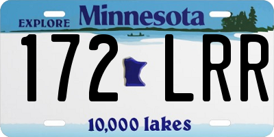 MN license plate 172LRR