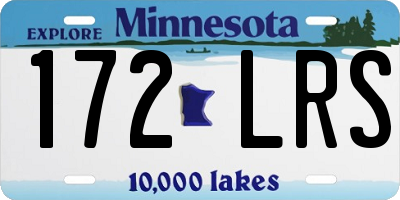 MN license plate 172LRS