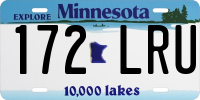 MN license plate 172LRU