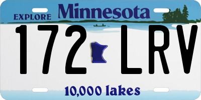 MN license plate 172LRV