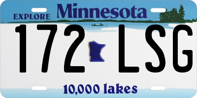 MN license plate 172LSG