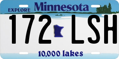 MN license plate 172LSH