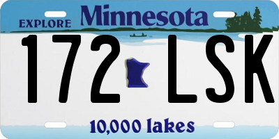 MN license plate 172LSK