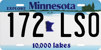 MN license plate 172LSO