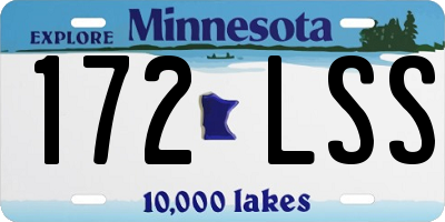 MN license plate 172LSS