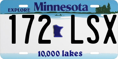 MN license plate 172LSX