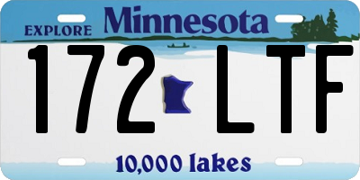 MN license plate 172LTF