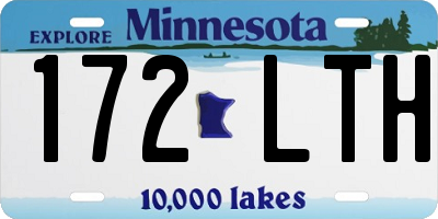 MN license plate 172LTH