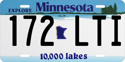 MN license plate 172LTI