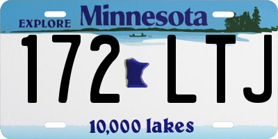 MN license plate 172LTJ