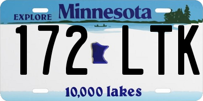 MN license plate 172LTK