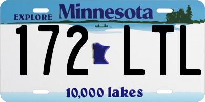 MN license plate 172LTL