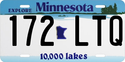 MN license plate 172LTQ