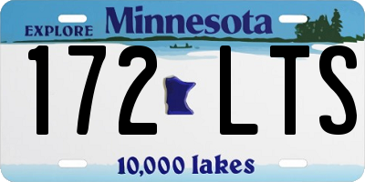 MN license plate 172LTS
