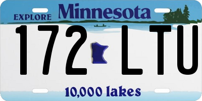 MN license plate 172LTU