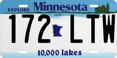 MN license plate 172LTW