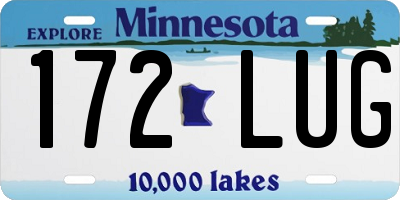 MN license plate 172LUG