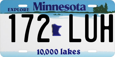 MN license plate 172LUH