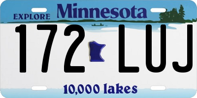 MN license plate 172LUJ