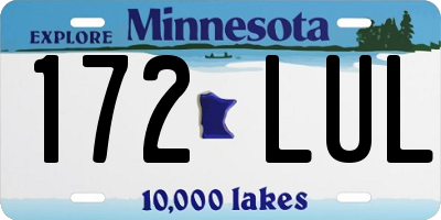 MN license plate 172LUL