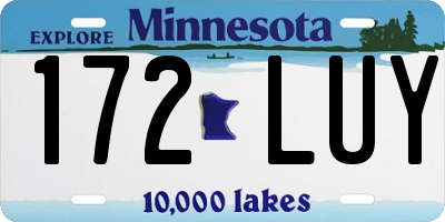 MN license plate 172LUY
