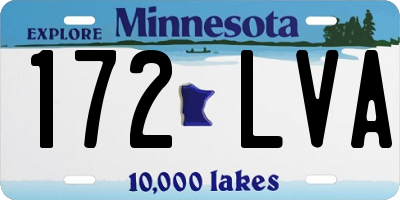 MN license plate 172LVA