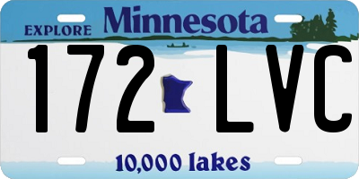 MN license plate 172LVC