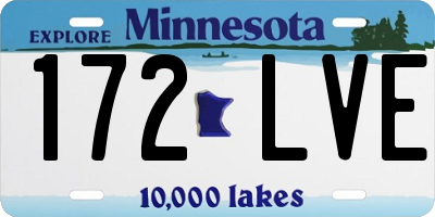 MN license plate 172LVE