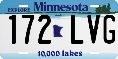 MN license plate 172LVG