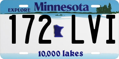 MN license plate 172LVI