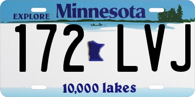 MN license plate 172LVJ