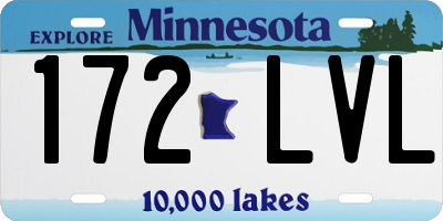 MN license plate 172LVL
