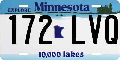 MN license plate 172LVQ