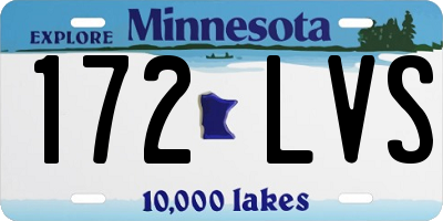 MN license plate 172LVS
