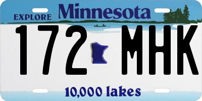 MN license plate 172MHK